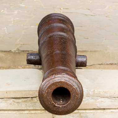 Starocherkasskaya köyündeki eski bir topun namlusu (Rostov bölgesi))