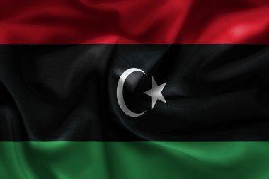 Libya bayrağı desen kumaş doku