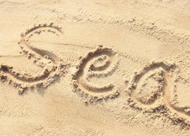 Deniz - kum plaj yazma