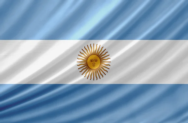 Acenando Bandeira da Argentina — Fotografia de Stock