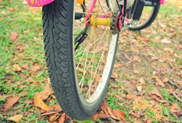 Detail van een fiets, in vintage retro Toon — Stockfoto