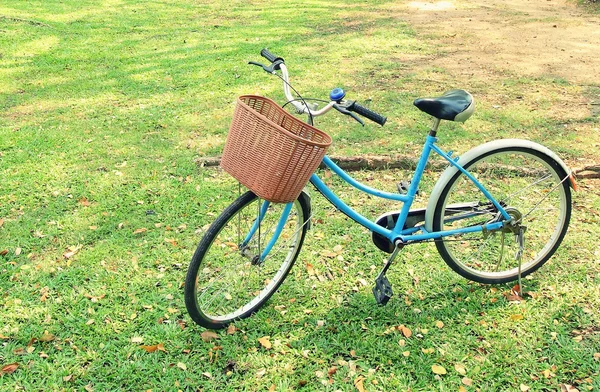 Велосипед на газоне — стоковое фото
