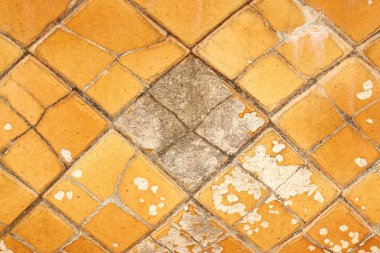 Dokulu sarı fayans duvar