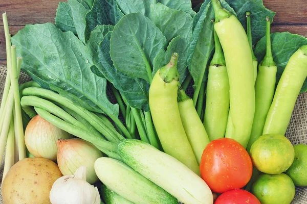 Gesunde Ernährung Hintergrund von Gemüse — Stockfoto