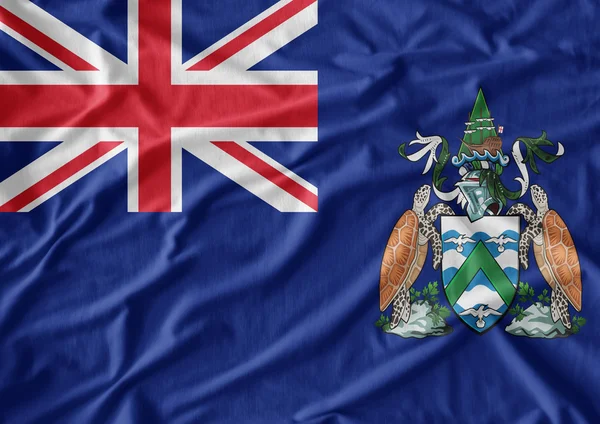 Ascension-sziget zászló mintát a szövet szerkezete — Stock Fotó