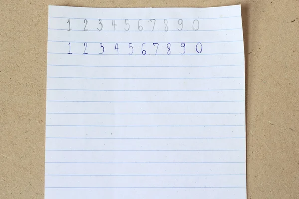 The numbers on the Old grunge paper — Stock Photo, Image