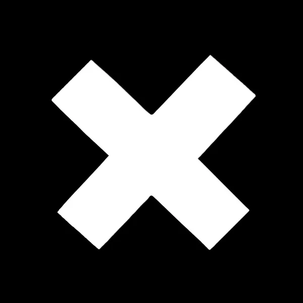 Branco do botão Excluir. Ícone de marca errada, multiplicar sinal de ícone. multiplicar símbolo ícone — Fotografia de Stock