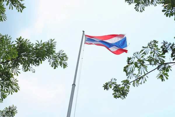 Imagem de acenar bandeira da Tailândia — Fotografia de Stock