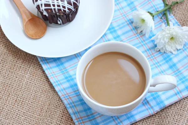 Koffie kopje zoete tijd — Stockfoto