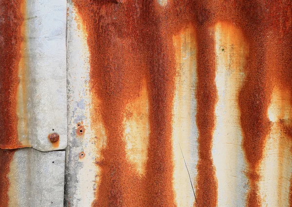 Oude zink. oude roestige zink. oude roestige zink plat muur. zink muur. roestige zink grunge textuur — Stockfoto