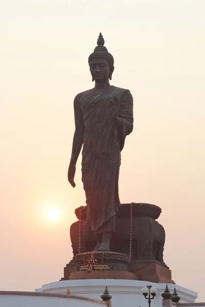 Silhouette de statue de Bouddha à Phutthamonthon — Photo