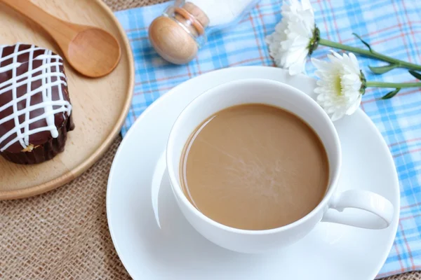 Koffie kopje zoete tijd — Stockfoto