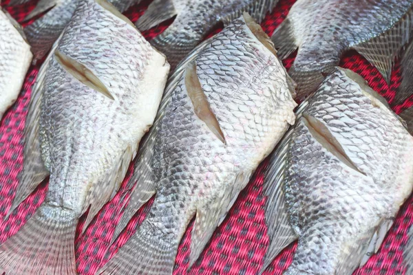Peixes salgados secos ou secos na Tailândia da Ásia — Fotografia de Stock