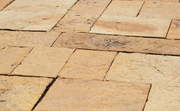 Beautiful patio, pathway, street of brick with brown color — Stock Photo, Image