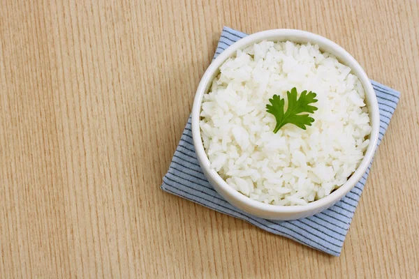 Gekookte rijst of jasmijn rijst. — Stockfoto