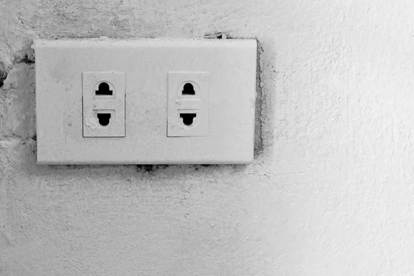 Old electrical outlet on wall — Stock Photo, Image