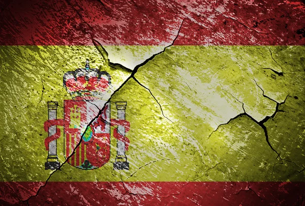 Spain flag with old texture grunge — Stock Photo, Image