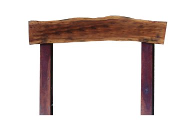 eski ahşap izole işareti yıpranmış