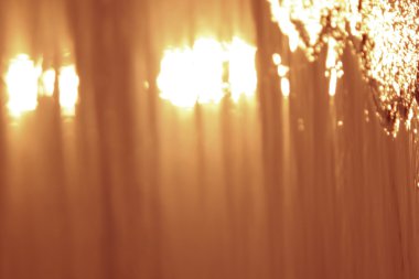 plaj ve dalgalar güneş yansıtan