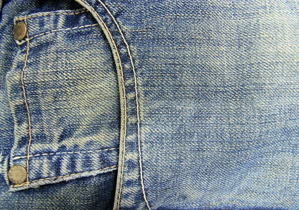 Blue Denim Texture, Background, Jeans — Stock Photo, Image