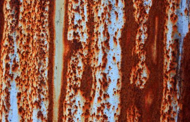 Paslanmış galvanize demir plaka.