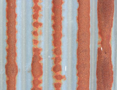 Paslanmış galvanize demir plaka.