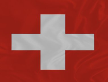 İsviçre bayrağı desen kumaş doku, vintage tarzı