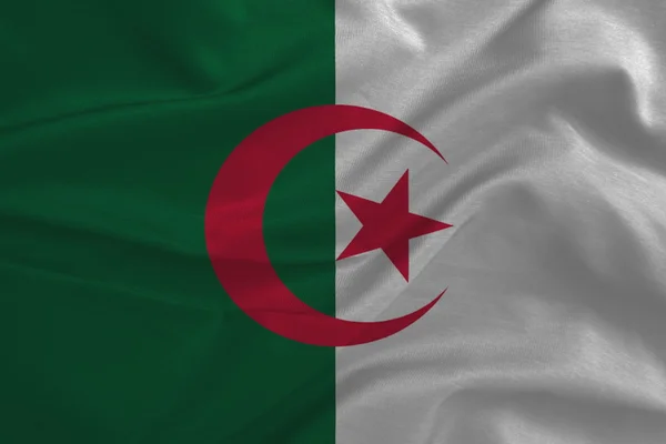 Weht die algerische Flagge — Stockfoto