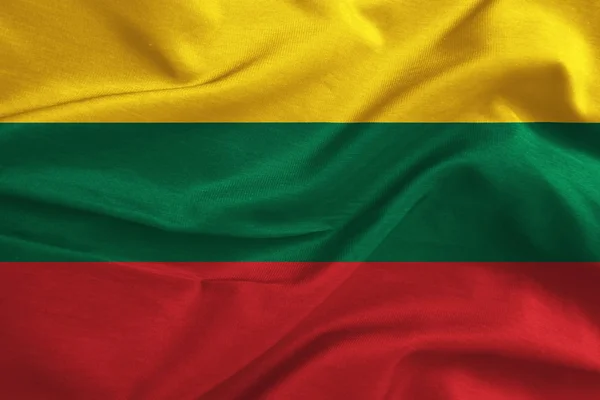 Fabric Flag of Lithuania — Stock Photo, Image