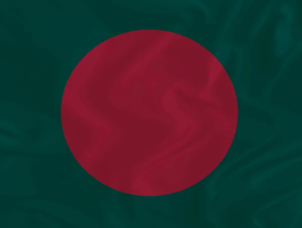 Bandeira Bangladesh padrão na textura do tecido, estilo vintage — Fotografia de Stock