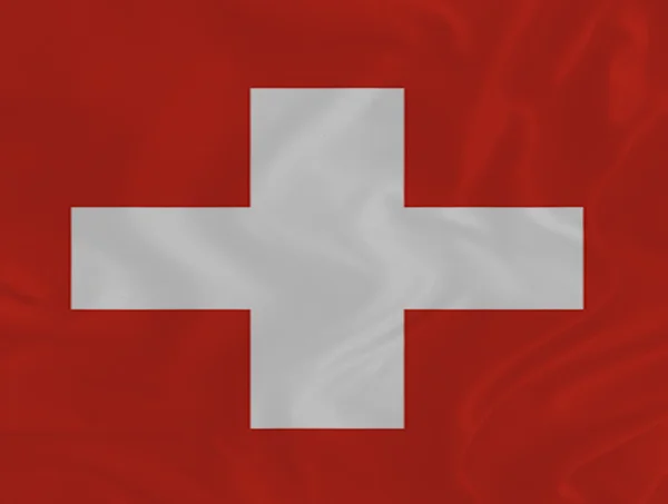 스위스 국기 패턴 패브릭 질감, 빈티지 스타일에 — 스톡 사진