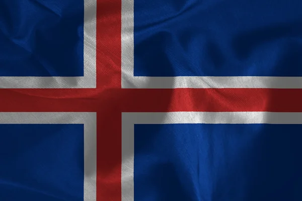 Acenando colorido bandeira islandesa — Fotografia de Stock