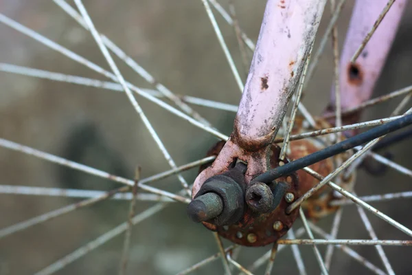 Partes velhas da bicicleta — Fotografia de Stock