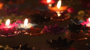 gece mum ışıkları