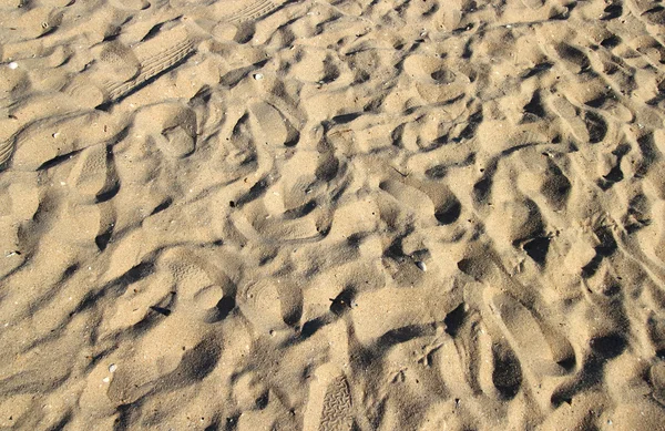 Closeup of sand pattern of a beach in the summer — Stock Photo, Image