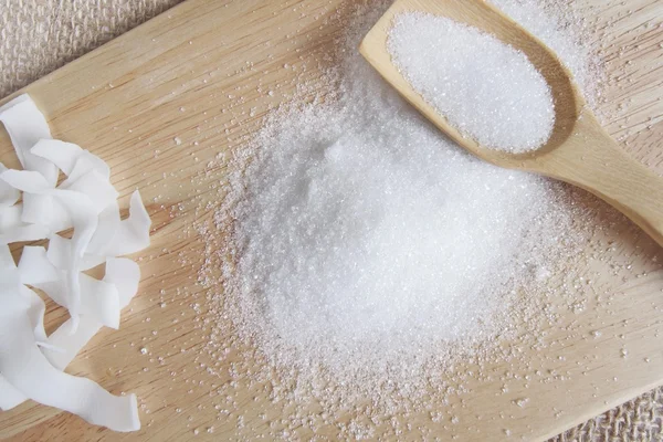 Zahăr alb dulce — Fotografie, imagine de stoc