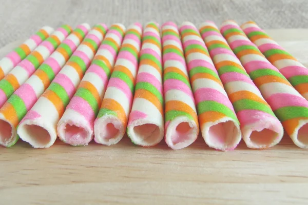 Sweet wafer rolls — Stock Photo, Image