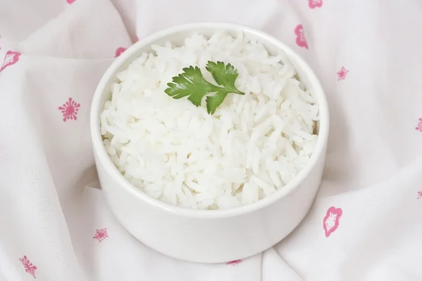 Tigela cheia de arroz — Fotografia de Stock