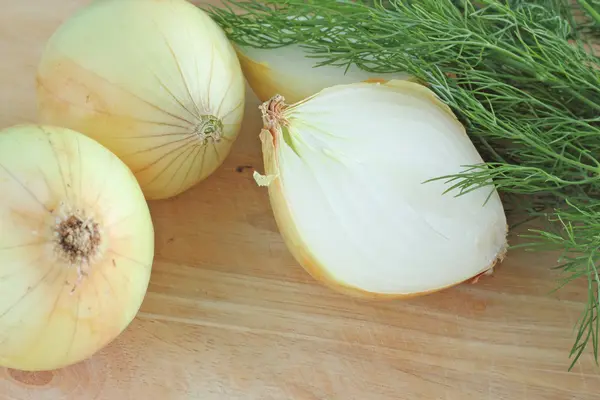 Cocina de cebolla fresca — Foto de Stock