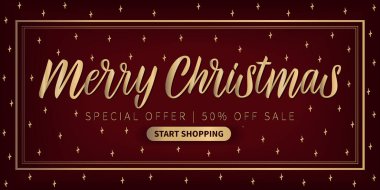 Mutlu Noel mektupları. Özel teklif, Noel indirimi. Vektör tipografi tasarımı, web siteleri, afişler, arka planlar, posterler için kutlama alıntısı. El çizimi vektör kaligrafisi.