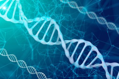 DNA molekülü yapay zeka tarafından incelenir. 3d oluşturma