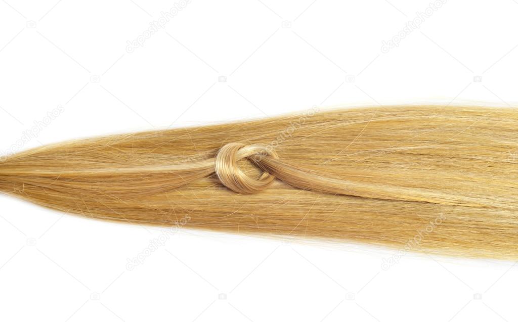 Smooth blond female hair
