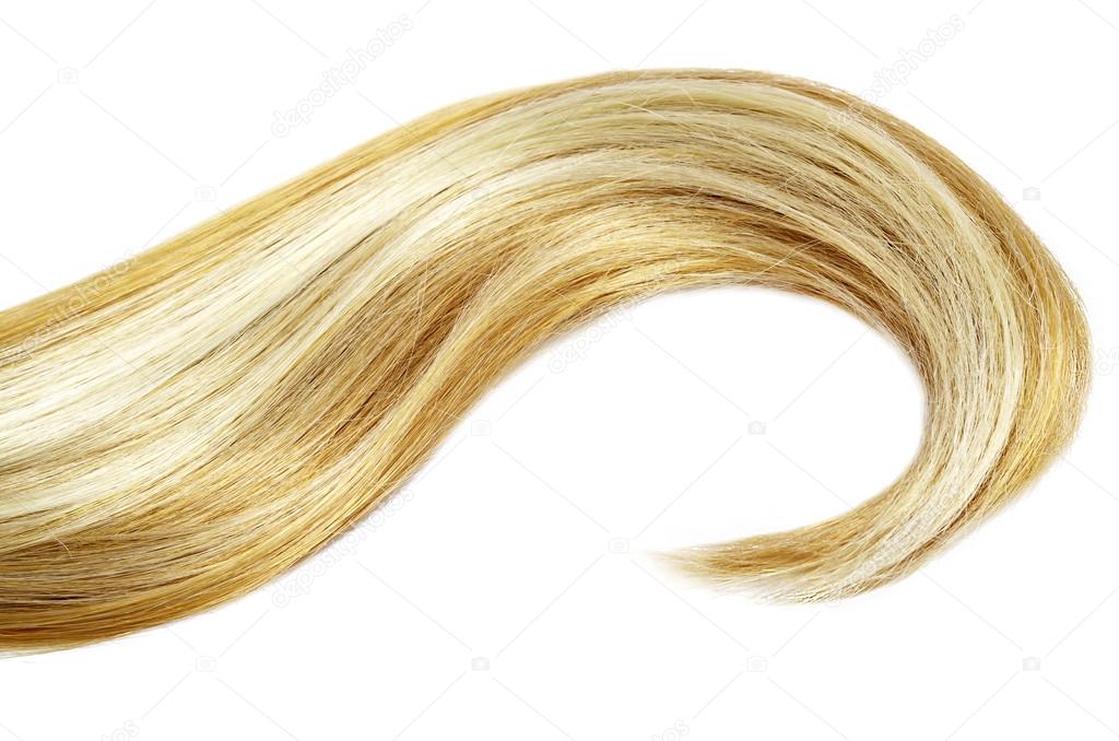 Smooth blond female hair
