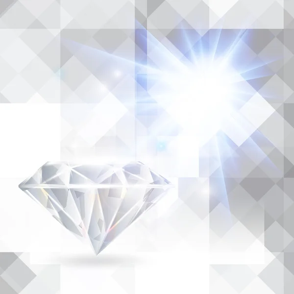 Diamant gem steen — Stockvector