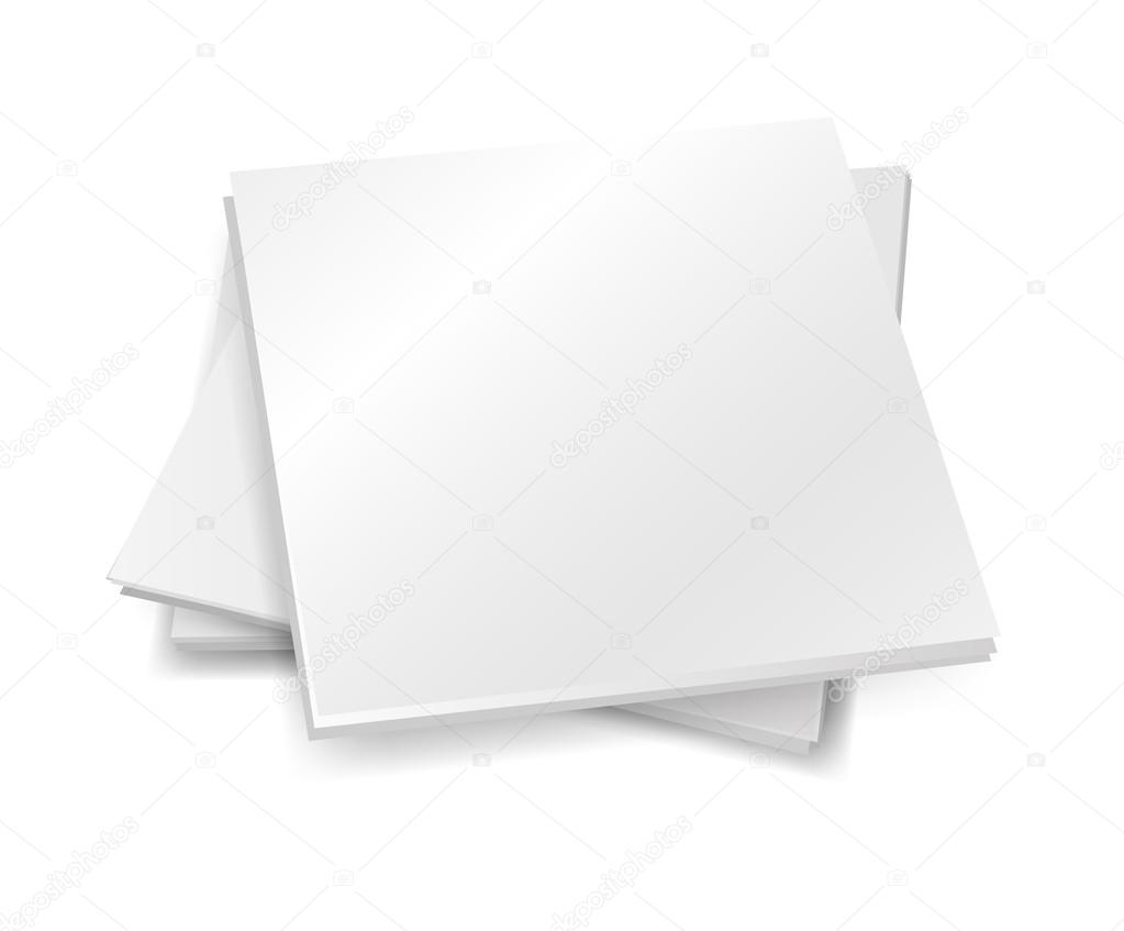 Stack of blank papers