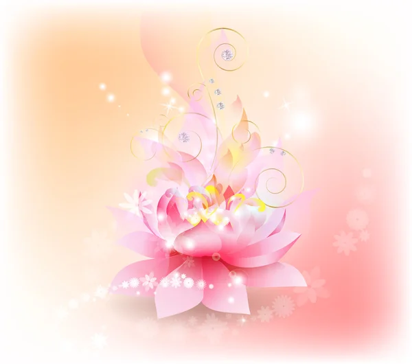 Beautiful lotus flower — Stock Vector