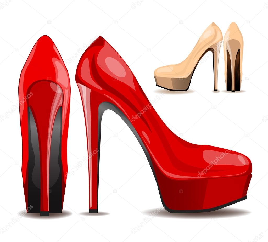 high heeled shoes