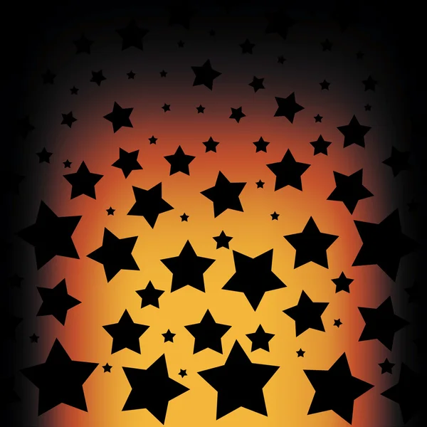 Pattern with chaotic black stars — Stock Photo, Image