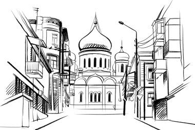 Rus Ortodoks Kilisesi ile sokak