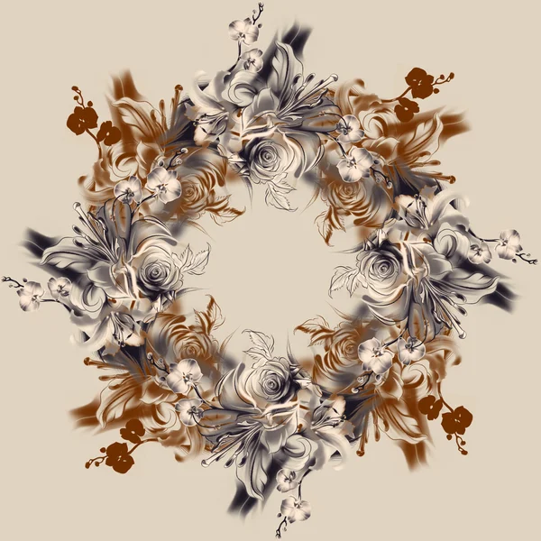 Vintage çiçek çelenk